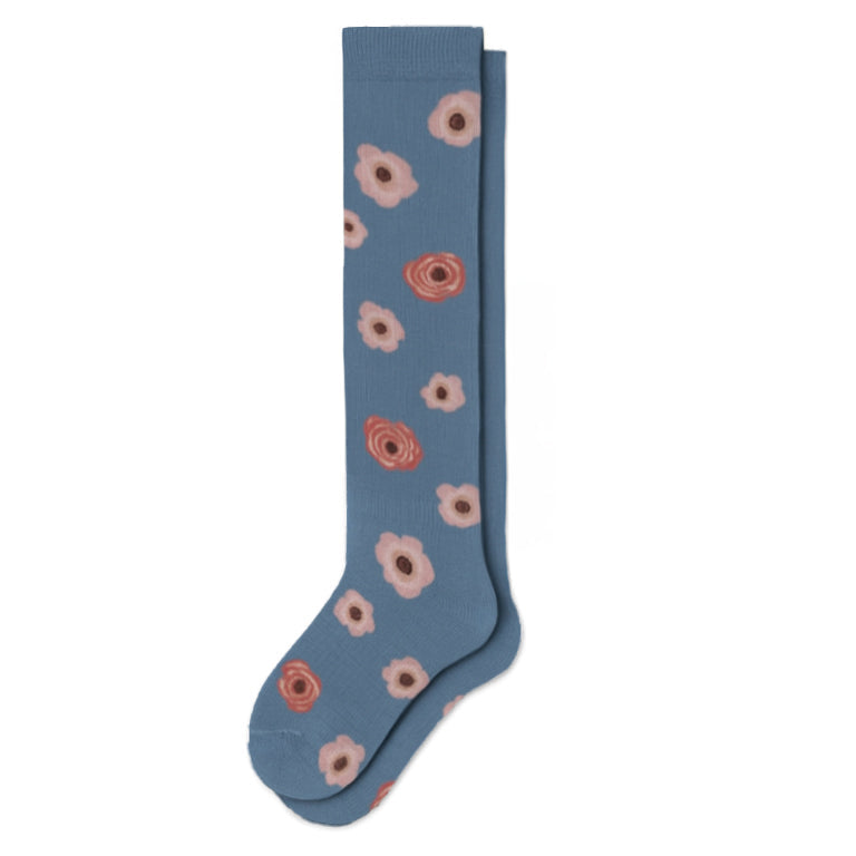 Floral Blue – Kompressionsstrümpfe