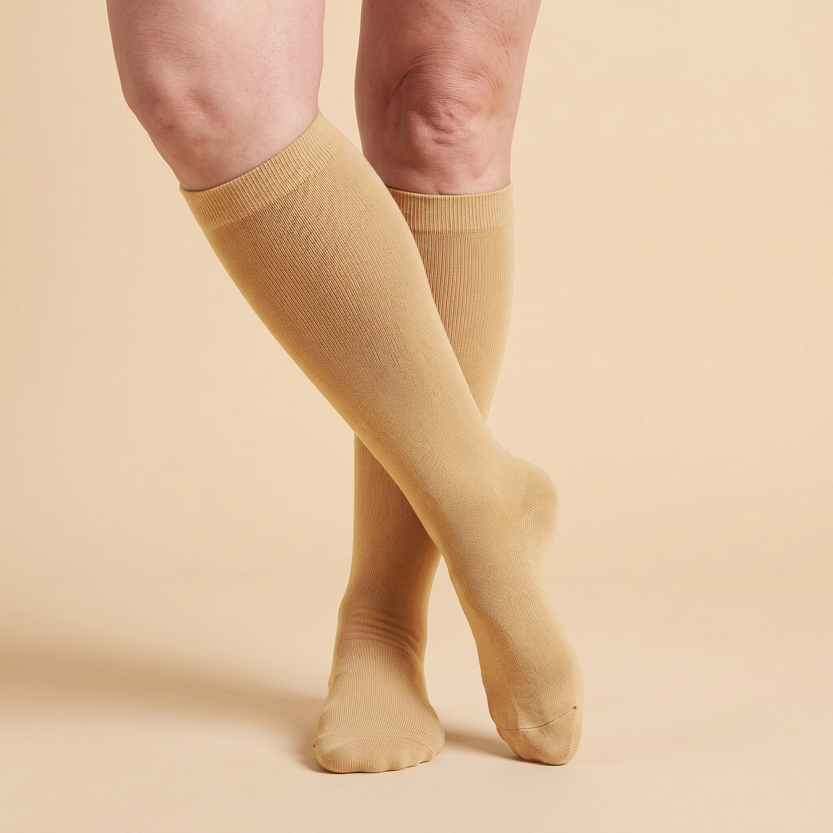 Beige Kompressionsstrümpfe