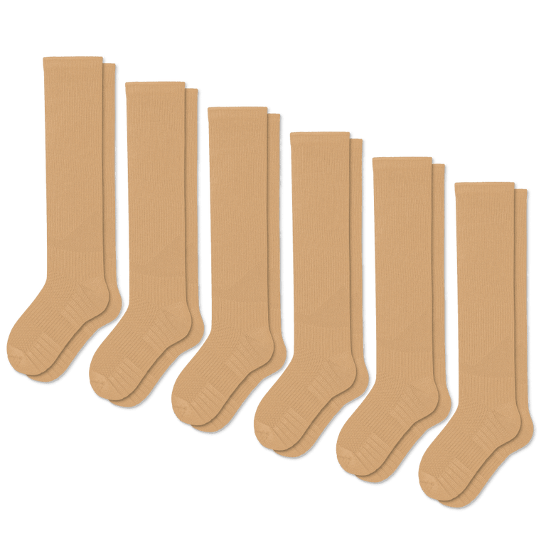 Beige Kompressionsstrümpfe-Set, 6er-Pack