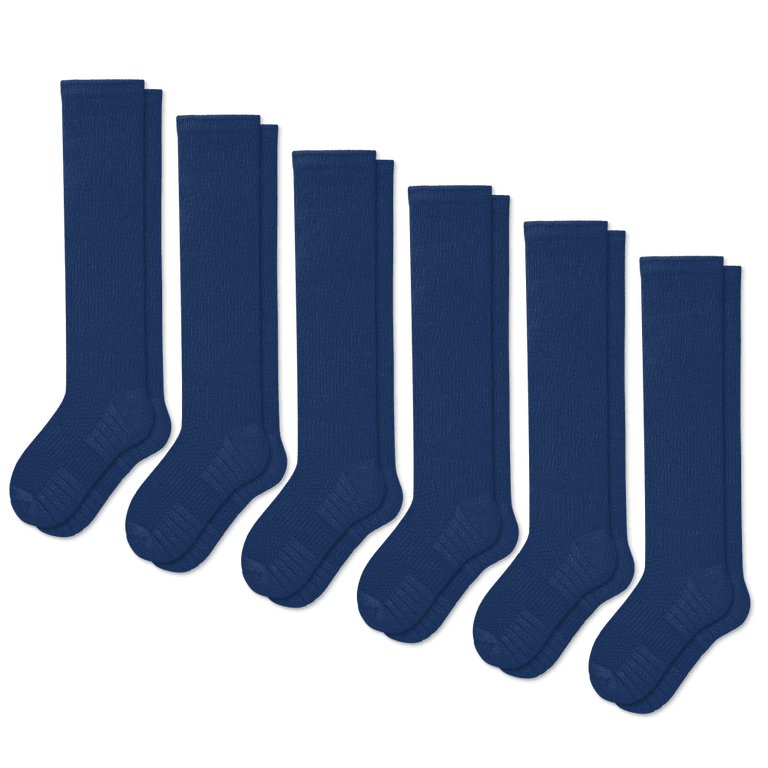 Blaue Kompressionsstrümpfe