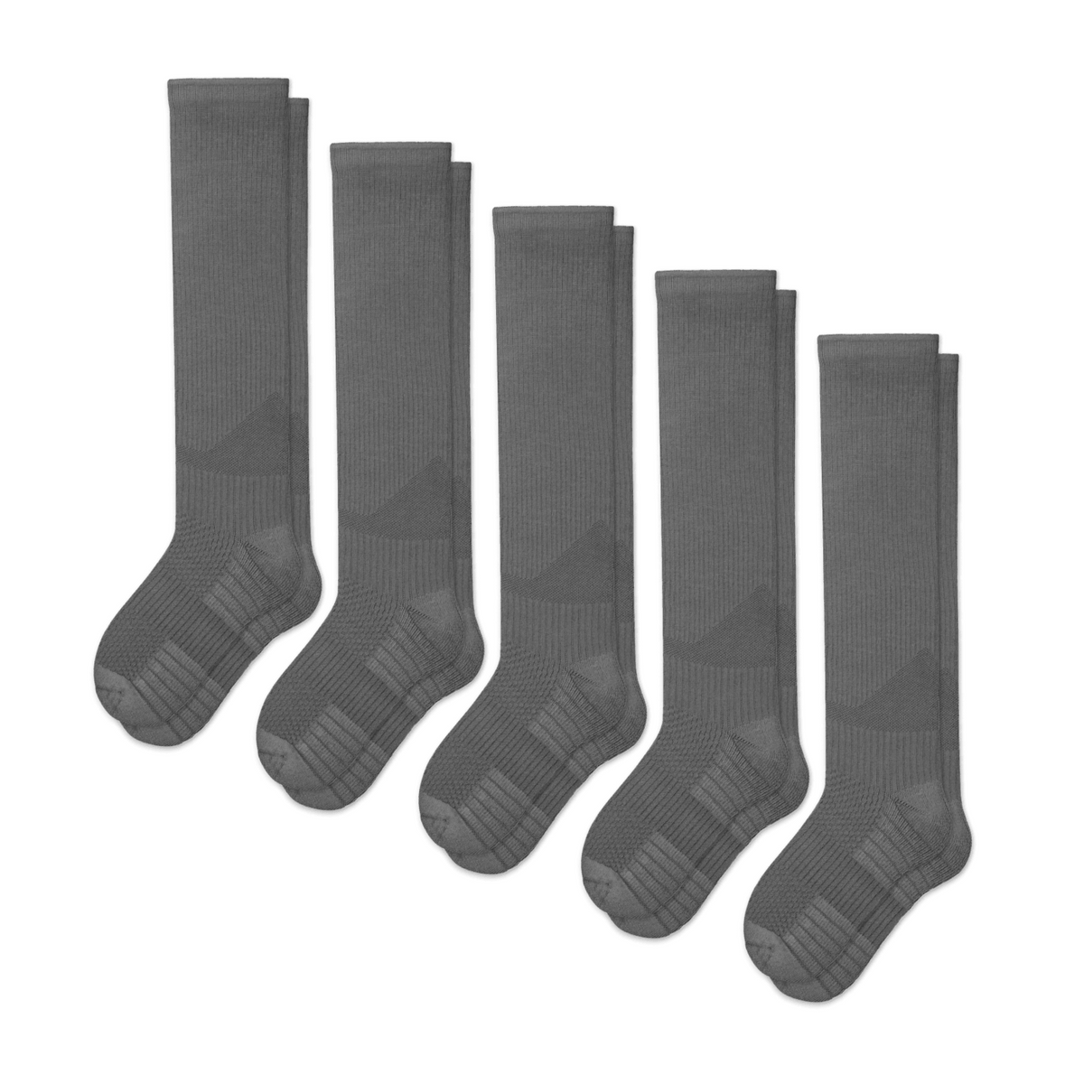 Graue Kompressionsstrümpfe, 5er-Pack