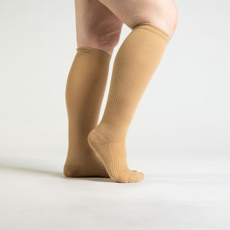 Beige Kompressionsstrümpfe-Set, 3er-Pack