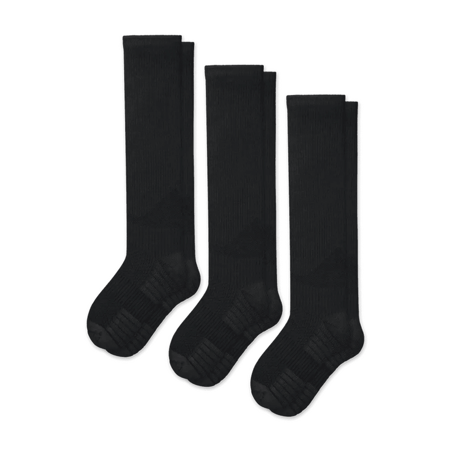 Schwarze Kompressionsstrümpfe-Set, 3er-Pack