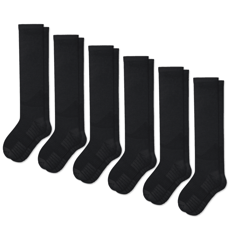 Schwarze Kompressionsstrümpfe-Set, 6er-Pack