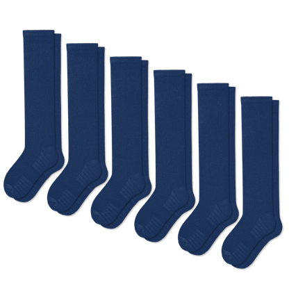 Blaue Kompressionsstrümpfe