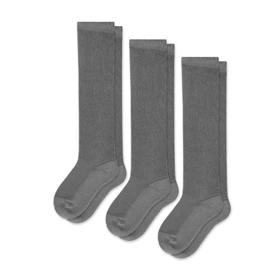 Graue Kompressionsstrümpfe-Set, 3er-Pack
