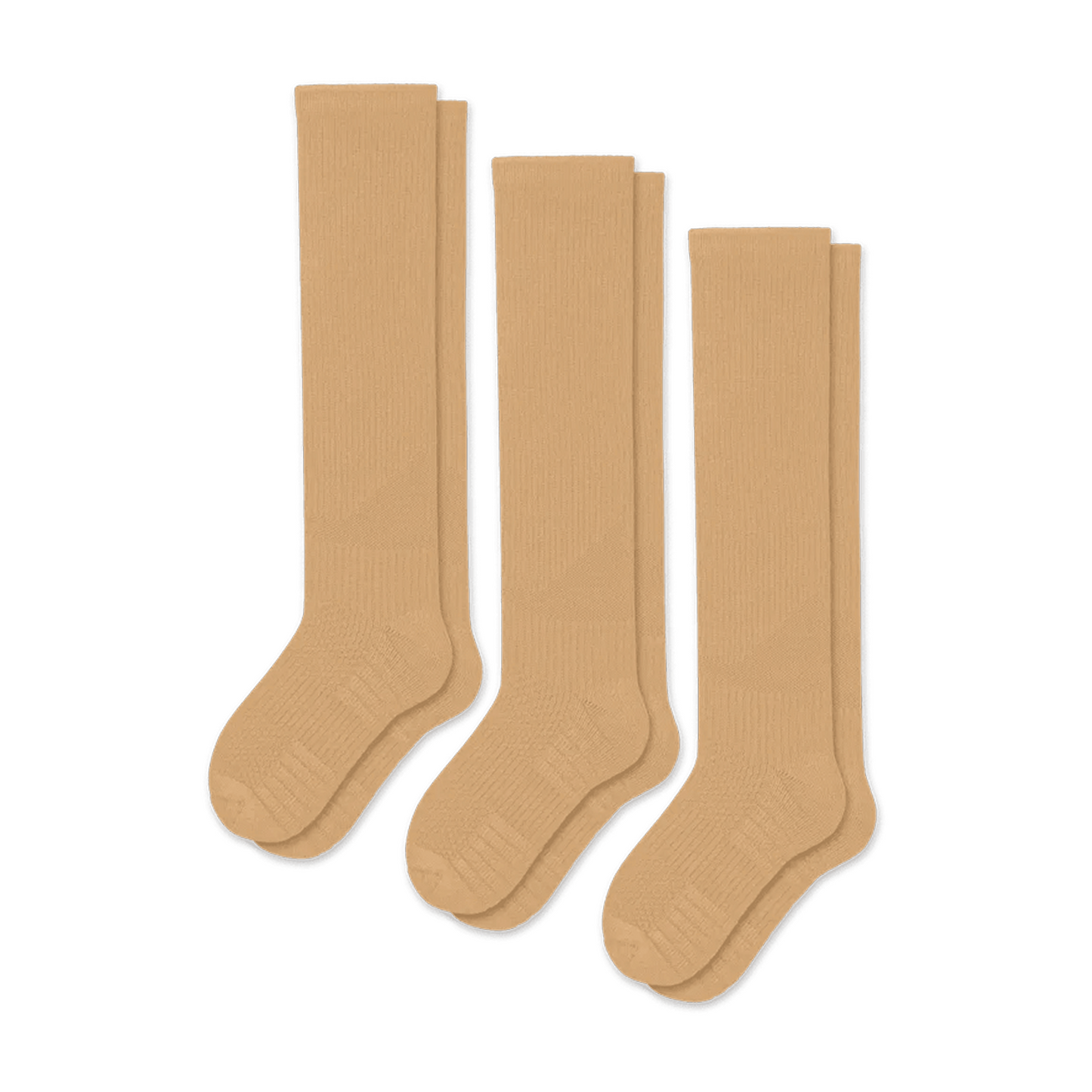 Beige Kompressionsstrümpfe-Set, 3er-Pack