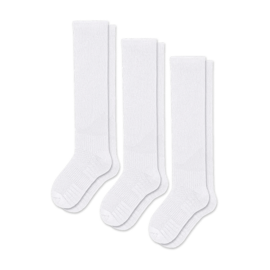 Weißes Kompressionsstrümpfe-Set, 3er-Pack