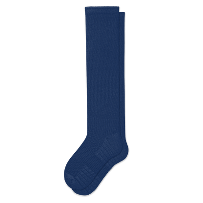 Blaue Kompressionsstrümpfe